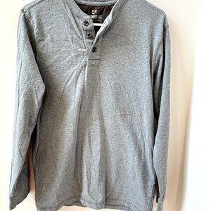 Outdoor Life  Gray sueded wilderness henley mens hunting shirt